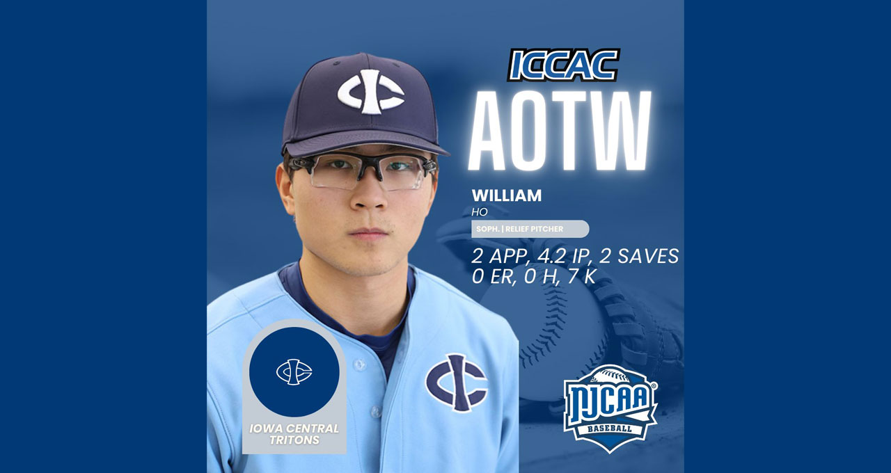 ICCAC Athlete of the Week Honors for William Ho