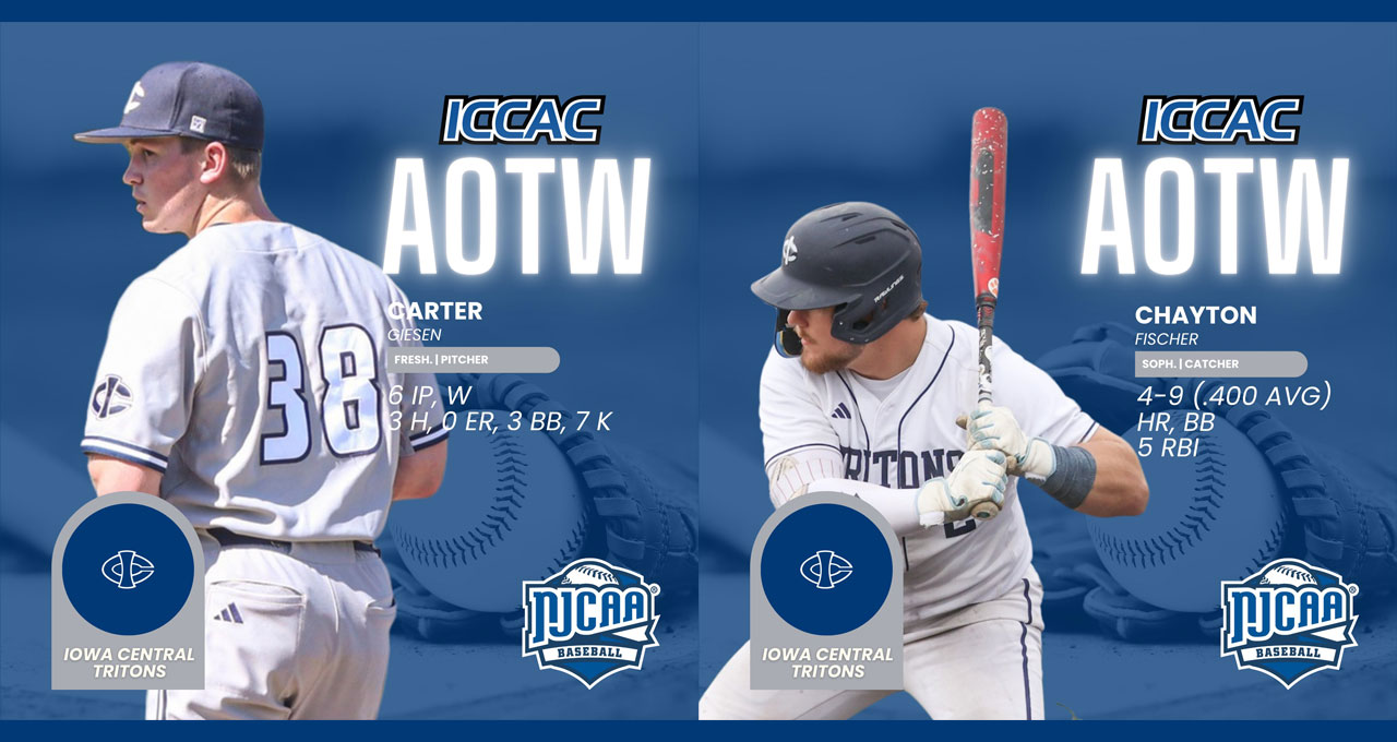 ICCAC Athlete of the Week Honors for Fischer, Giesen