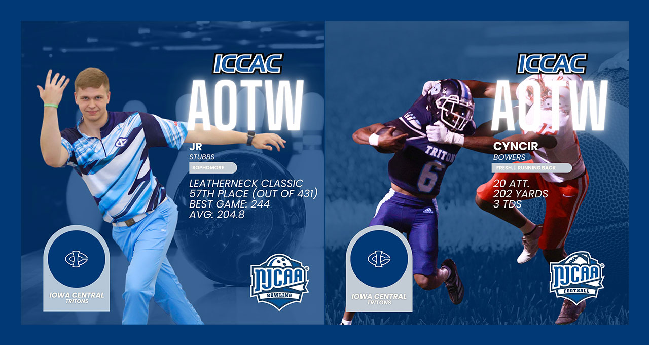 ICCAC Athlete of the Week Honors for Bowers and Stubbs.