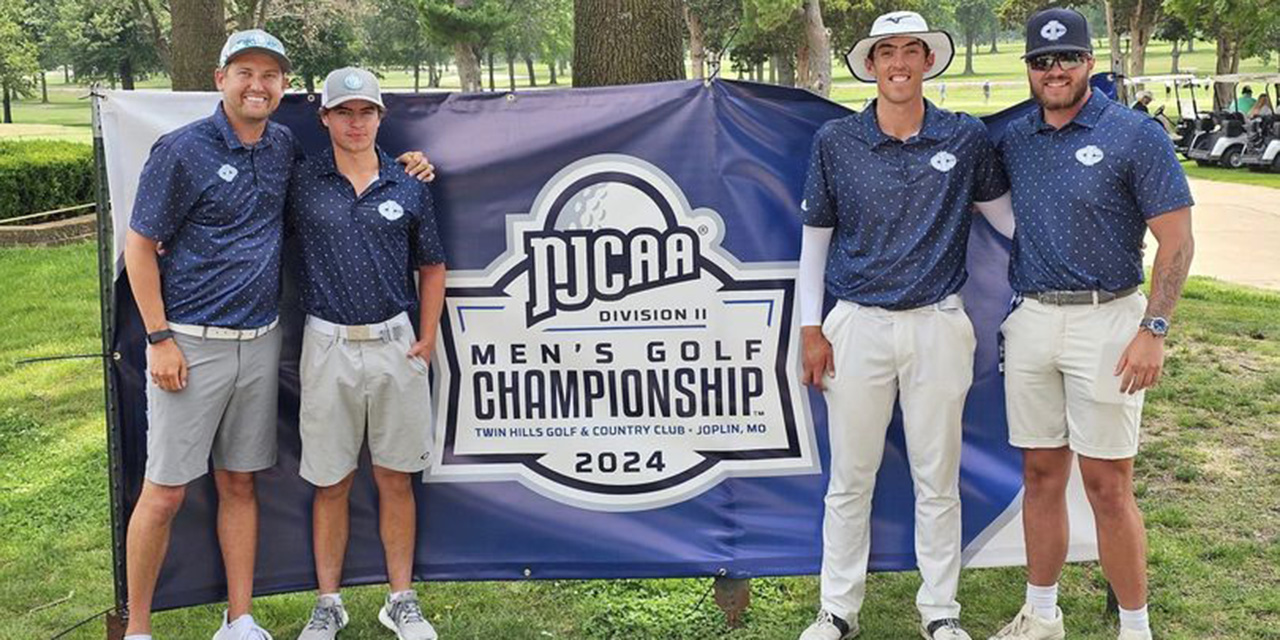 Nico Booyens and Riley Doe finished their 2024 season at the NJCAA National Golf Tournament in Joplin, MO.