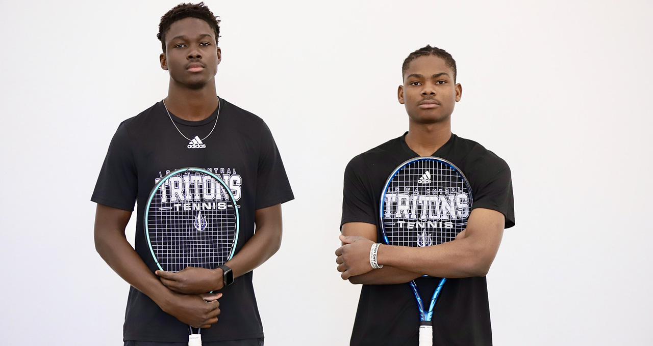 Mens tennis do of Amen Prince Gandonou and Hod'Abalo Isak Padio are ranked 10th 
