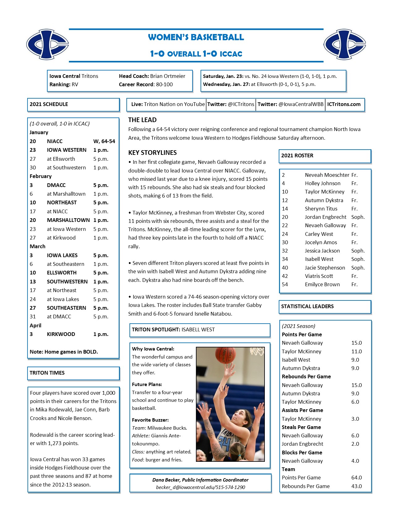 Triton Gameday vs Iowa Western