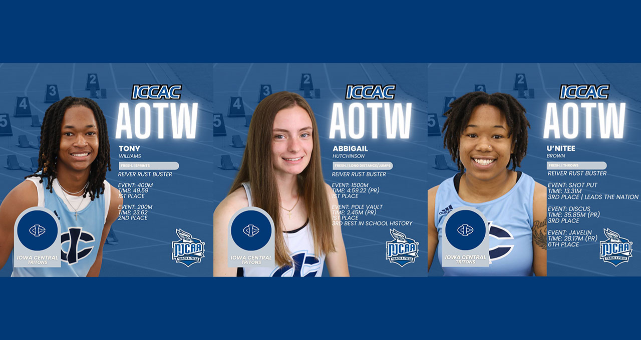 Three Tritons earn ICCAC Athlete of the Week Honors