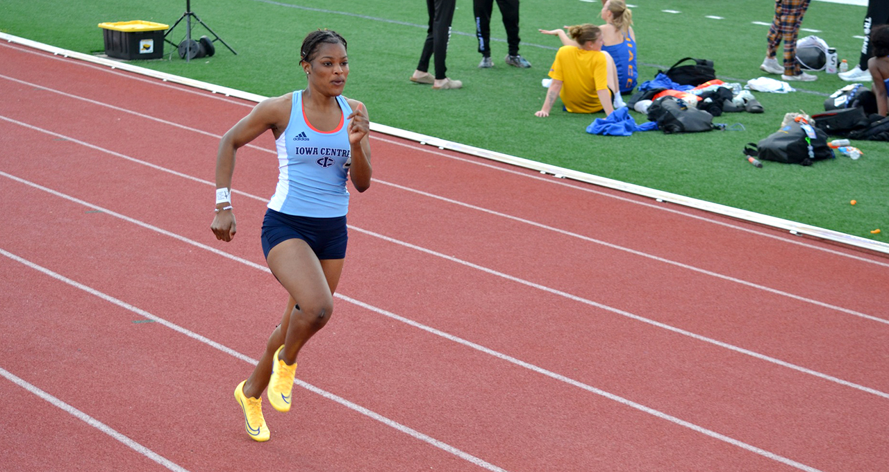 Female Track Athlete Running